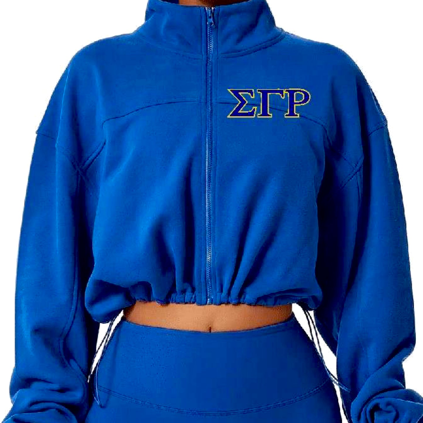 Sigma Gamma Rho mock neck Crop jacket