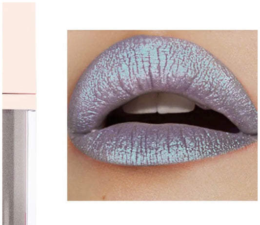 Silver shimmer lipstick