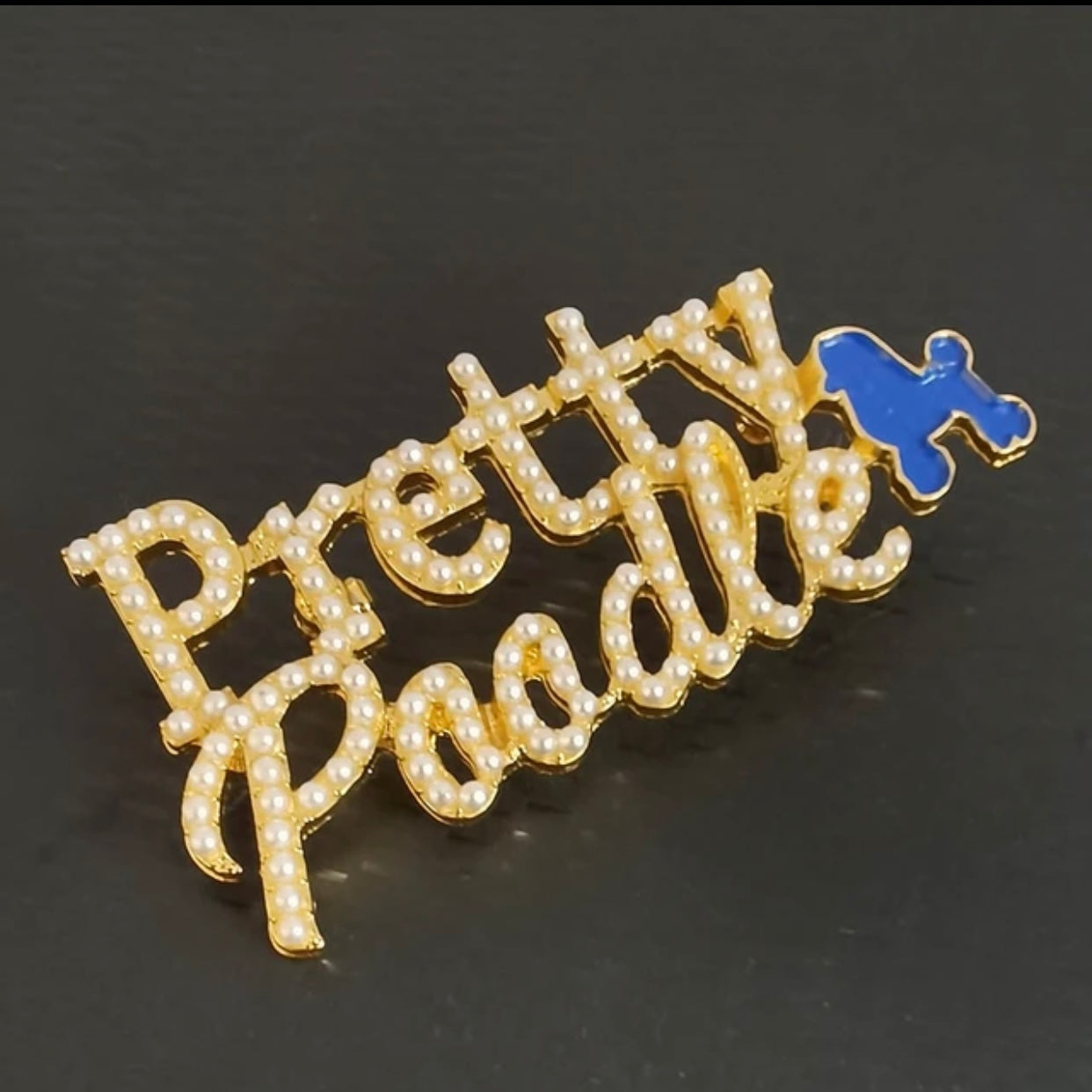 Pretty poodle pin