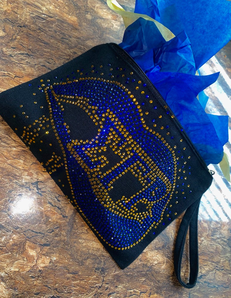 SGRho Lip detailed bling makeup bag