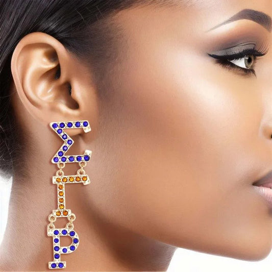 Sigma Gamma Rho hang drop earrings