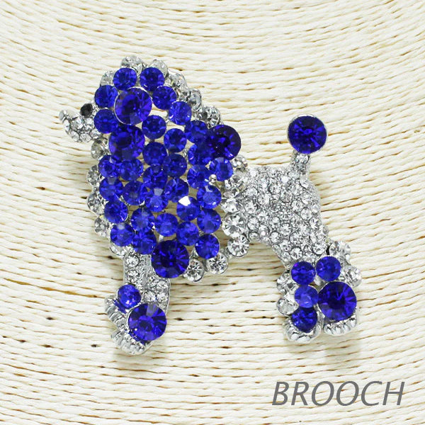 Royal Blue Poodle Pin