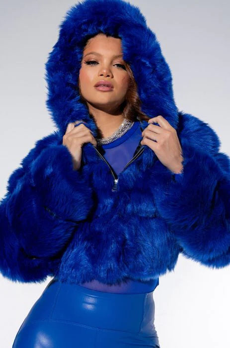 Royalty Fur Crop coat