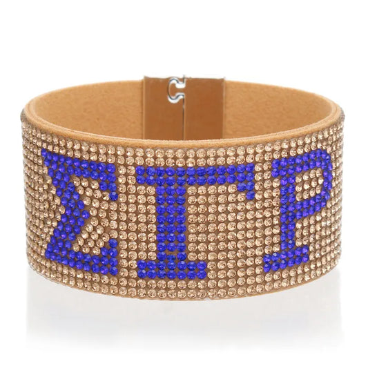 Sigma Gamma Rho Rhinestone Magnetic Bracelet